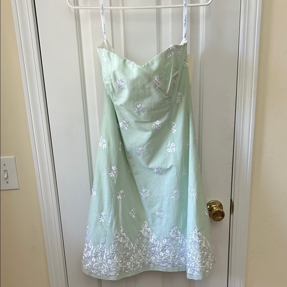 NWT Shoshanna Light Green Dress with White Embroidery - Picture 11 of 13